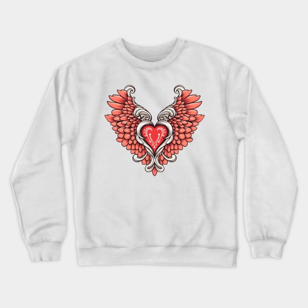 Heart With Wings 2 Crewneck Sweatshirt by Gypsykiss